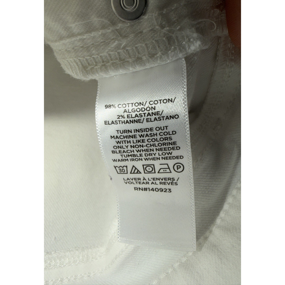 LOFT White Raw Hem Skinny Jeans Size 31/12 - Picture 4 of 7